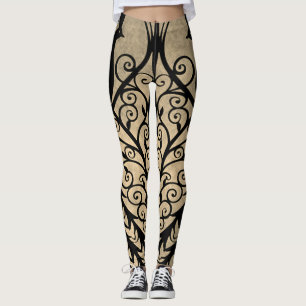 Vintage-Pfauen-Leggings Leggings