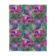 Vintage Pfauen Lila Aquamarine Antike Elegante