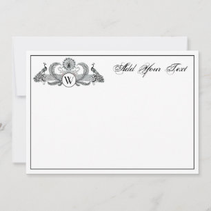 Vintage Pfauen Monogramm
