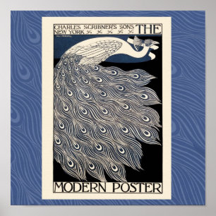 Vintage Pfauenblume Poster