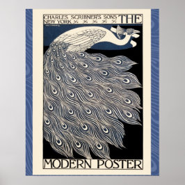 Vintage Pfauenblume Poster