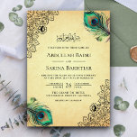 Vintage Pfauenfedern QR-Code für muslimische Hochz Einladung<br><div class="desc">Erleben Sie Ihren Gast mit diesem eleganten und allesamt in einer islamischen Hochzeitsfeier mit wunderschönen Pfauenfedern und einem faszinierenden Spitzen mit QR-Code für Online-UAWG. Fügen Sie einfach Ihre Veranstaltungsdetails zu dieser einfach zu bedienenden Vorlage hinzu,  um sie zu einer einmaligen Einladung zu machen.</div>