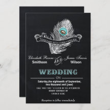 Vintage Pfauenhochzeit in Chalkboard