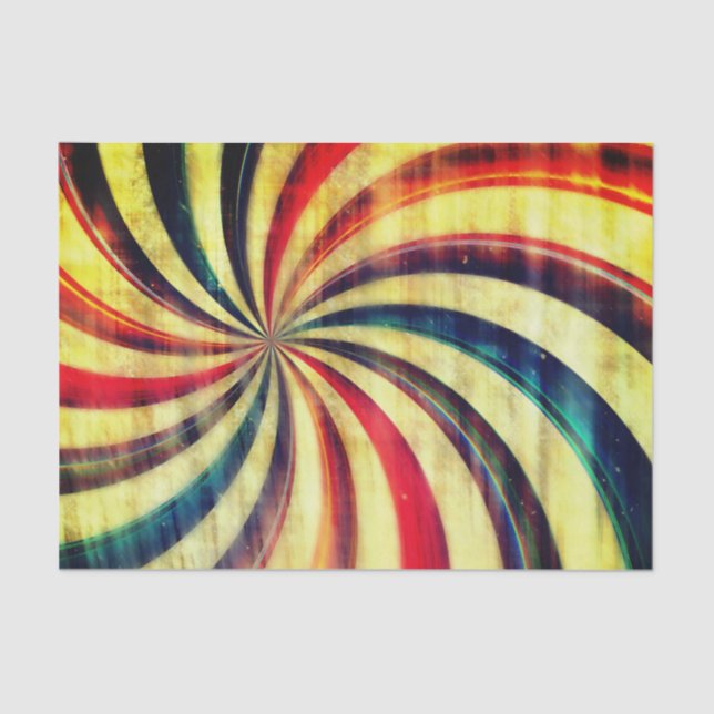 Vintage Pfefferminzbonbons gestreift, blau wirbeli Seidenpapier (Vorderseite)