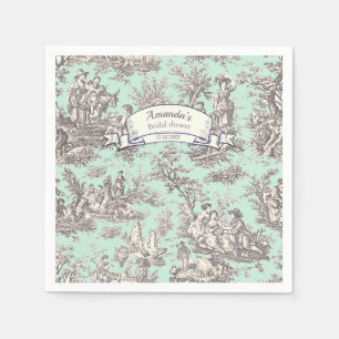 Vintage Pfefferminze Serviette