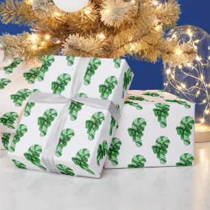 Vintage-Pfefferminzgrüner Zuckerstocke mit Schleif Geschenkpapier