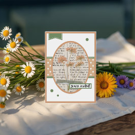 Vintage Pfeil Details auf der Rückseite Geburtstag Einladung