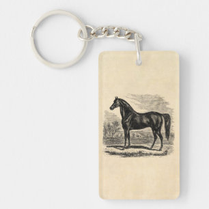 Vintage-Pferd aus dem 19. Jahrhundert - Morgan-Rei Schlüsselanhänger