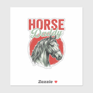 Vintage-Pferd-Daddy-Gravur Aufkleber