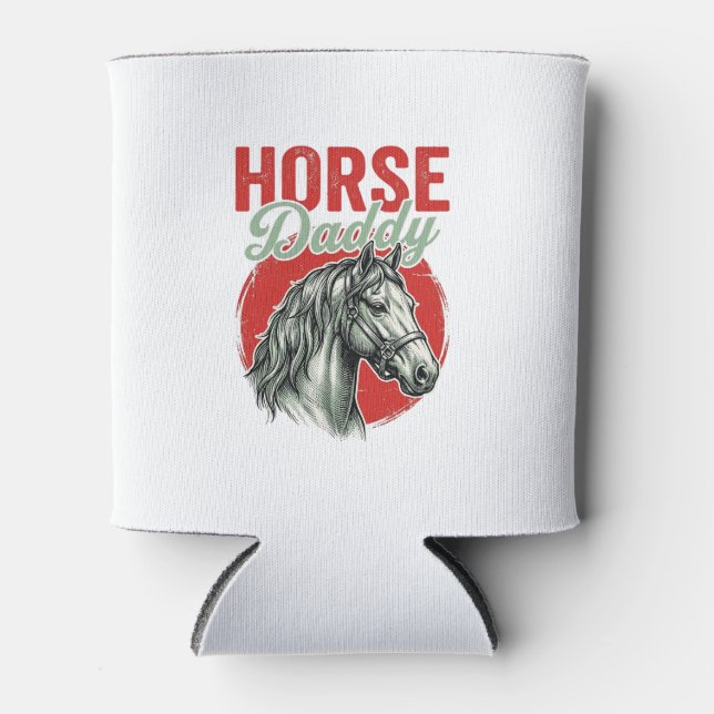 Vintage-Pferd-Daddy-Gravur Dosenkühler (Vorderseite)