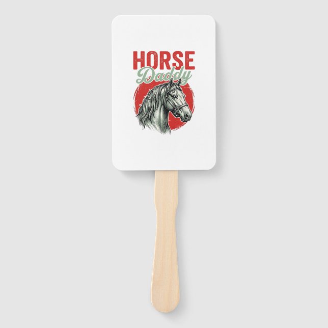 Vintage-Pferd-Daddy-Gravur Fächer (Vorderseite)