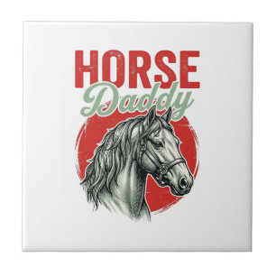 Vintage-Pferd-Daddy-Gravur Fliese