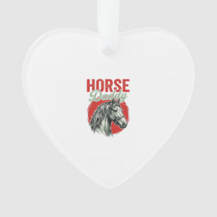 Vintage-Pferd-Daddy-Gravur Ornament