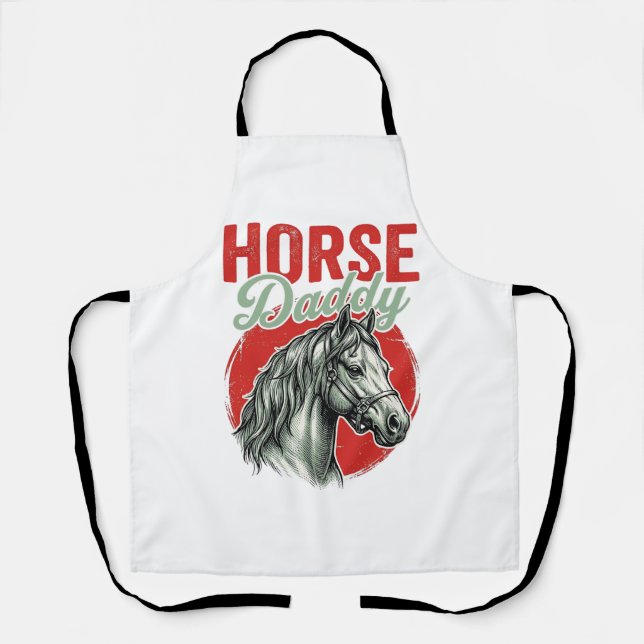Vintage-Pferd-Daddy-Gravur Schürze (Vorderseite)