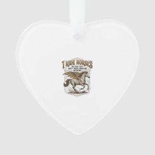 Vintage-Pferd-Drache-Fantasy-Reiter-Shirt-Design_1 Ornament