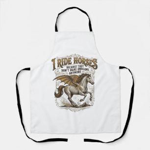 Vintage-Pferd-Drache-Fantasy-Reiter-Shirt-Design_1 Schürze