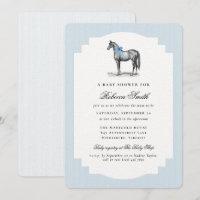 Vintage-Pferd Equine Blaues Jungen Elegante Babypa
