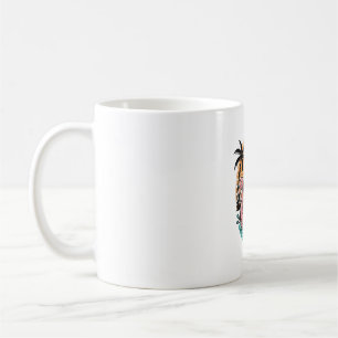 Vintage-Pferd-Flamingo-Schwimmkörper-Sommerurlaub- Kaffeetasse