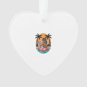 Vintage-Pferd-Flamingo-Schwimmkörper-Sommerurlaub- Ornament