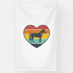 Vintage-Pferd-Herz-Sonnenuntergang-Vektordesign_1 Banner