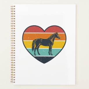 Vintage-Pferd-Herz-Sonnenuntergang-Vektordesign_1 Planer