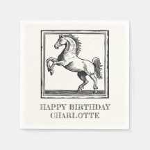 Vintage-Pferd Reitsport Erwachsener Happy Birthday