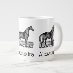 Vintage Pferd Stehend Jumbo-Tasse