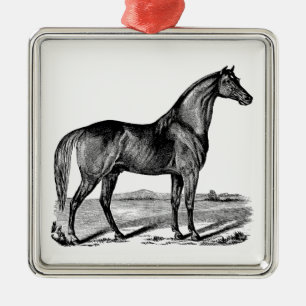 Vintage Pferd Stehend Ornament Aus Metall
