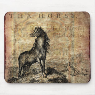 Vintage Pferd Vollblut- und Araberpferde Mousepad