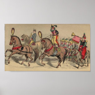 Vintage Pferde in einem Zirkus 2 Poster