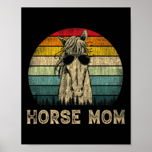 Vintage Pferde Mama Pferde Liebhaber Muttertag Poster