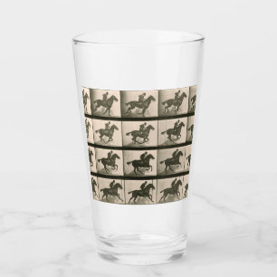 Vintage Pferdefotografie Glas