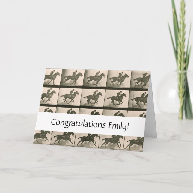 Vintage Pferdefotografie Karte (Vorderseite)