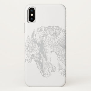Vintage-Pferdeillustration elegante Reitkunst Case-Mate iPhone Hülle