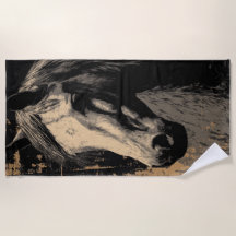 Vintage Pferdeportrait im Grunge Stil