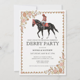 Vintage-Pferderennen-Derby-Party-Einladung 2026 Einladung