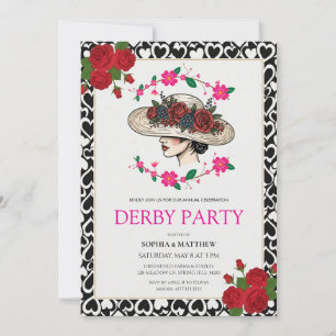 Vintage-Pferderennen-Derbyparty-Einladung 2026 Einladung