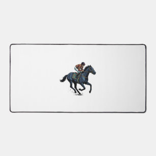 Vintage-Pferderennen-Jockey-Vektordesign_1 Schreibtischunterlage