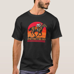 Vintage Pferderennen   Und sie sind los Pferderenn T-Shirt