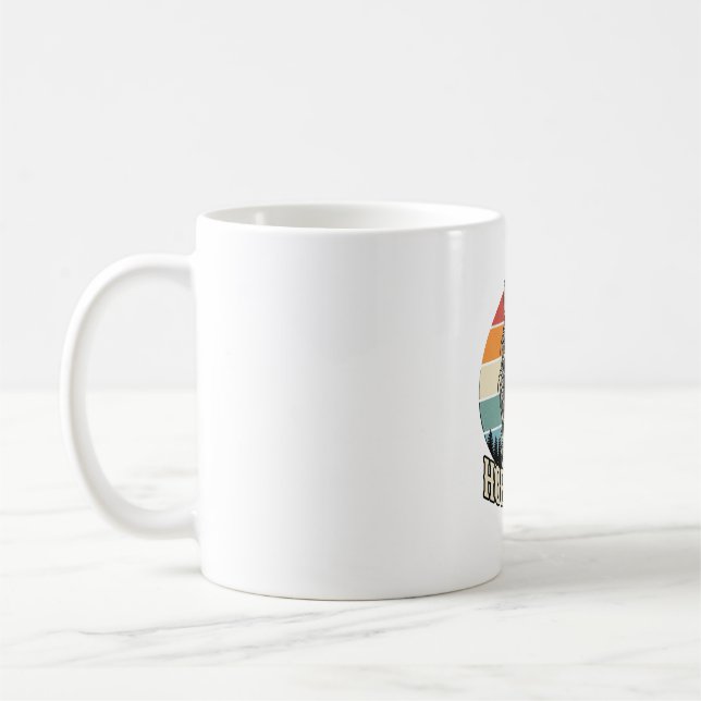 Vintage-Pferdevater-Sonnenuntergangs-Stichvektor-D Kaffeetasse (Links)