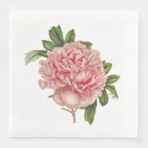 Vintage-Pfingstrose botanische Papier-Servietten