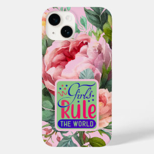 Vintage Pfingstrose Mädchen beherrschen die Welt Z Case-Mate iPhone 14 Hülle
