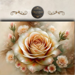 Vintage-Pfirsich-Rosen-Decoupage Seidenpapier