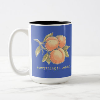 Vintage-Pfirsich-Shirt | Alles ist peachy Zweifarbige Tasse