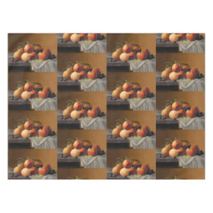 Vintage-Pfirsiche-Trauben-Frucht-Stillleben-Malere Tischdecke