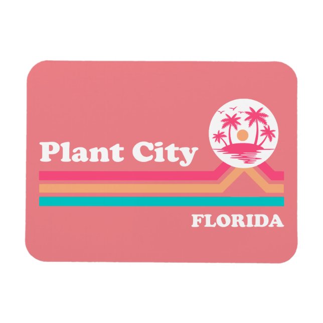 Vintage Pflanze Florida Magnet (Horizontal)