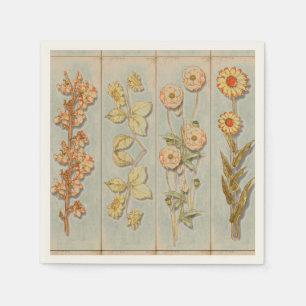 Vintage Pflanze Illustrationen Rustikal Serviette