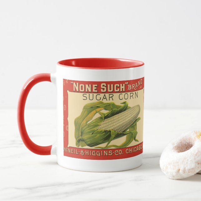 Vintage Pflanzenkennzeichen, kein Zuckermais Tasse (Mit Donut)