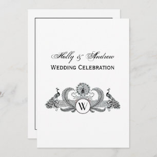 Vintage Pflaster mit Monogramm Einladung