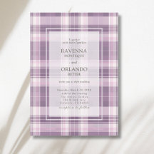 Vintage-Pflaume-Purple-Kariert-Landhochzeit